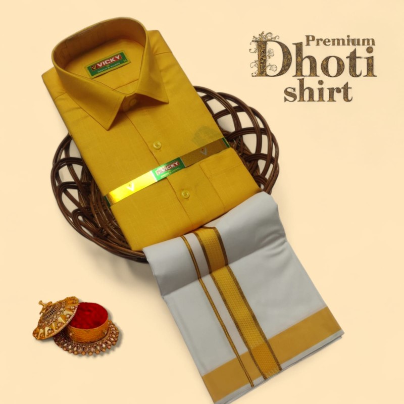 Cotton Dhoti & Shirt