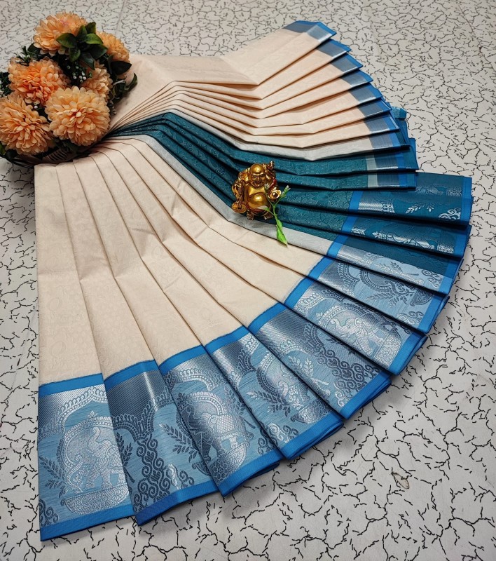 3D Embossed Pattu Sarees